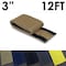 Electriduct Carpet Cable Cover, 12 ft L, 3 in W, 1 Channel, Nylon, Taupe CC-SC-3-12-TP - alternate 1